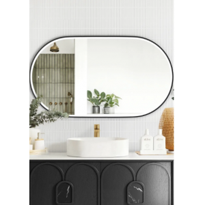 Noosa Led 1200(H)x750(W) Black Metal Frame Mirror- Install Horizontal or Vertical